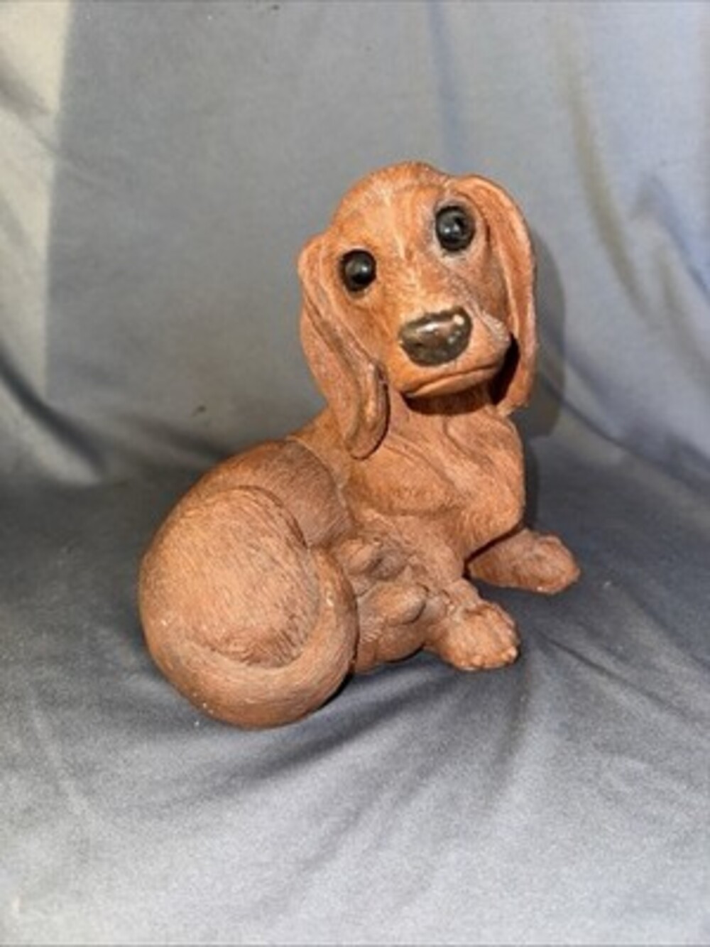 Animal Classics Dachshund Wiener Dog Figurine Press Paw Sound 1984 Miller - Picture 2 of 5
